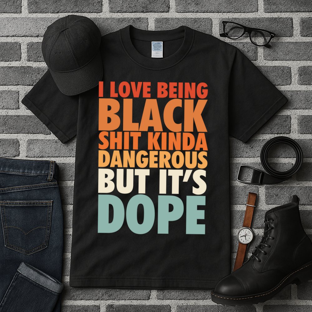 I Love Being Black History Kinda Dangerous But It's Dope Gift Tall T-Shirt