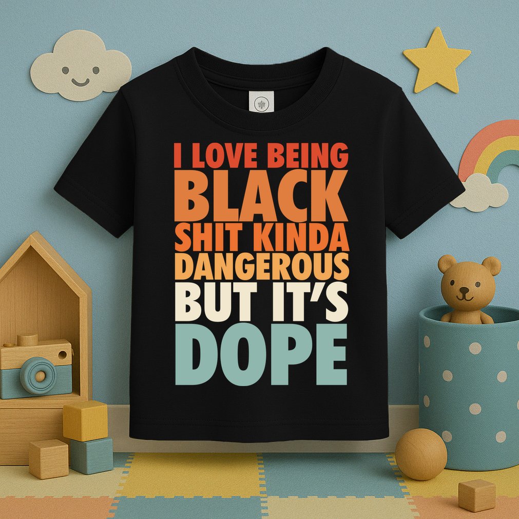 I Love Being Black History Kinda Dangerous But It's Dope Gift Toddler T-Shirt