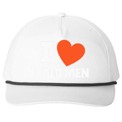 I Love Bald I Heart Bald Lovers Snapback Five-Panel Rope Hat