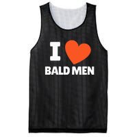 I Love Bald I Heart Bald Lovers Mesh Reversible Basketball Jersey Tank