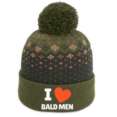 I Love Bald I Heart Bald Lovers The Baniff Cuffed Pom Beanie