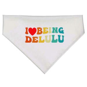 I Love Being Delulu I Heart Being Delulu Red Heart Delulu  USA-Made Doggie Bandana