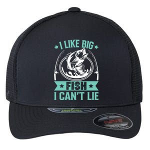 I Like Big Fish I Can Not Lie Gift Flexfit Unipanel Trucker Cap