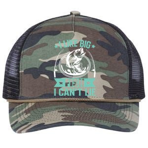 I Like Big Fish I Can Not Lie Gift Retro Rope Trucker Hat Cap