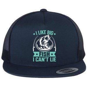 I Like Big Fish I Can Not Lie Gift Flat Bill Trucker Hat