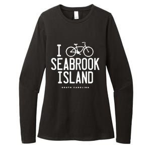 I Love Biking Graphic Seabrook Island South Carolina SC Womens CVC Long Sleeve Shirt