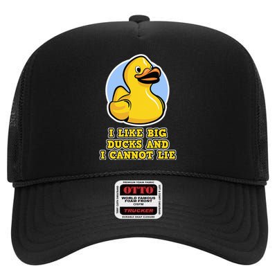 I Like big Ducks and I cannot Lie Rubber Duck High Crown Mesh Back Trucker Hat