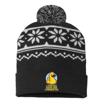 I Like big Ducks and I cannot Lie Rubber Duck USA-Made Snowflake Beanie