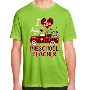 I Love Being Preschool Teacher Cute Hearts Valentine's Day Gift Adult ChromaSoft Performance T-Shirt