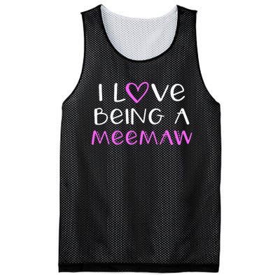 I Love Being A Meemaw Cute Cool Mee Maw Mesh Reversible Basketball Jersey Tank