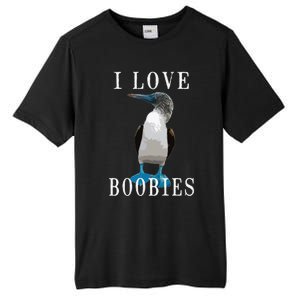 I Love Boobies Blue Footed Boobie Bird Tall Fusion ChromaSoft Performance T-Shirt