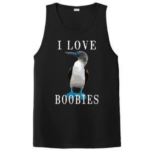 I Love Boobies Blue Footed Boobie Bird PosiCharge Competitor Tank