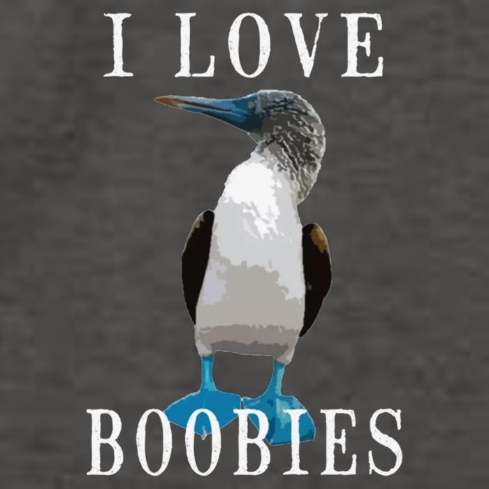I Love Boobies Blue Footed Boobie Bird Vector Backpack