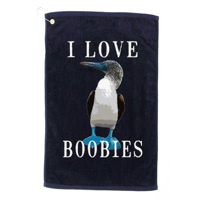I Love Boobies Blue Footed Boobie Bird Golf Towel