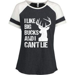 I Like Big Bucks And I Cannot Lie Funny Deer Hunting Father Gift Enza Ladies Jersey Colorblock Tee