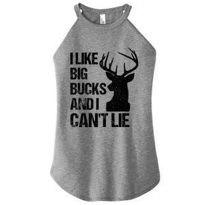 I Like Big Bucks And I Cannot Lie Funny Deer Hunting Father Gift Women's Perfect Tri Rocker Tank