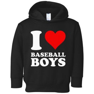 I Love Baseball Toddler Hoodie