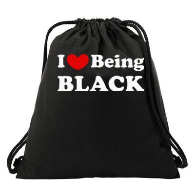 I Love Being Black I Like To Be Black Drawstring Bag