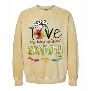 I Love Being Called Grammy Sunflower Mothers Day Gift Colorblast Crewneck Sweatshirt