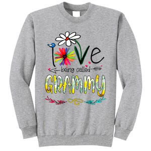 I Love Being Called Grammy Sunflower Mothers Day Gift Tall Sweatshirt