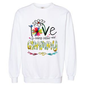 I Love Being Called Grammy Sunflower Mothers Day Gift Garment-Dyed Sweatshirt