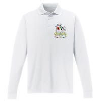 I Love Being Called Grammy Sunflower Mothers Day Gift Performance Long Sleeve Polo