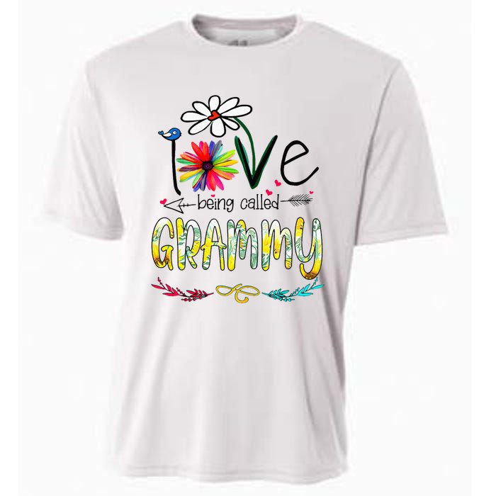 I Love Being Called Grammy Sunflower Mothers Day Gift Cooling Performance Crew T-Shirt