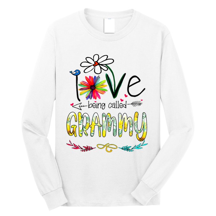 I Love Being Called Grammy Sunflower Mothers Day Gift Long Sleeve Shirt