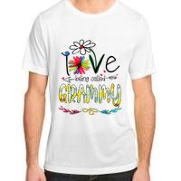 I Love Being Called Grammy Sunflower Mothers Day Gift Adult ChromaSoft Performance T-Shirt