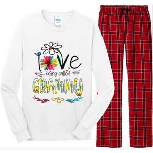 I Love Being Called Grammy Sunflower Mothers Day Gift Long Sleeve Pajama Set