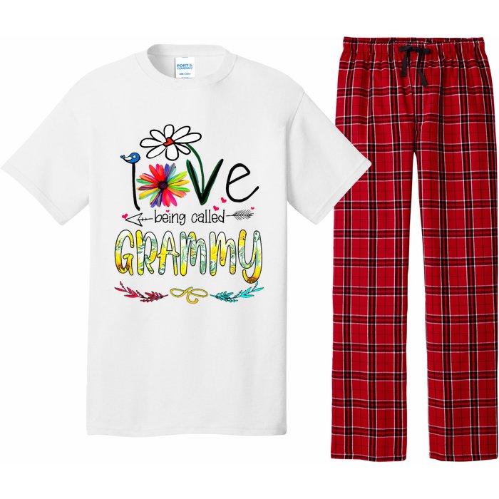 I Love Being Called Grammy Sunflower Mothers Day Gift Pajama Set