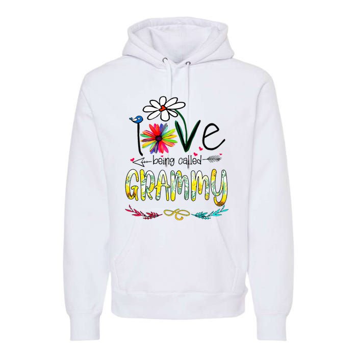 I Love Being Called Grammy Sunflower Mothers Day Gift Premium Hoodie