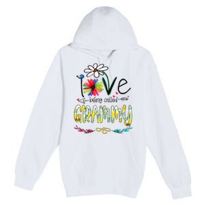 I Love Being Called Grammy Sunflower Mothers Day Gift Premium Pullover Hoodie