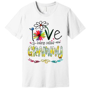 I Love Being Called Grammy Sunflower Mothers Day Gift Premium T-Shirt