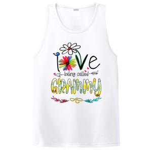 I Love Being Called Grammy Sunflower Mothers Day Gift PosiCharge Competitor Tank