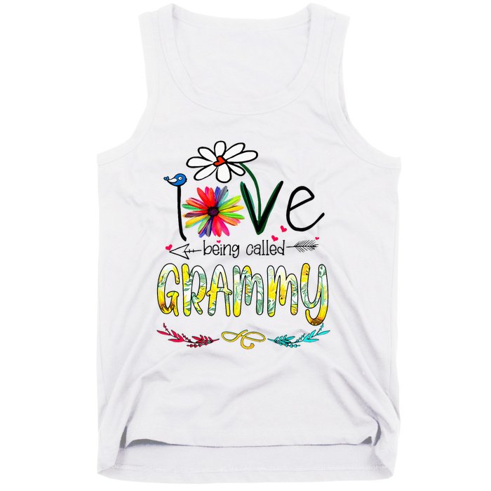 I Love Being Called Grammy Sunflower Mothers Day Gift Tank Top