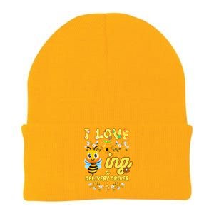 I Love Beeing A Delivery Driver Bee Lover Job Profession Knit Cap Winter Beanie