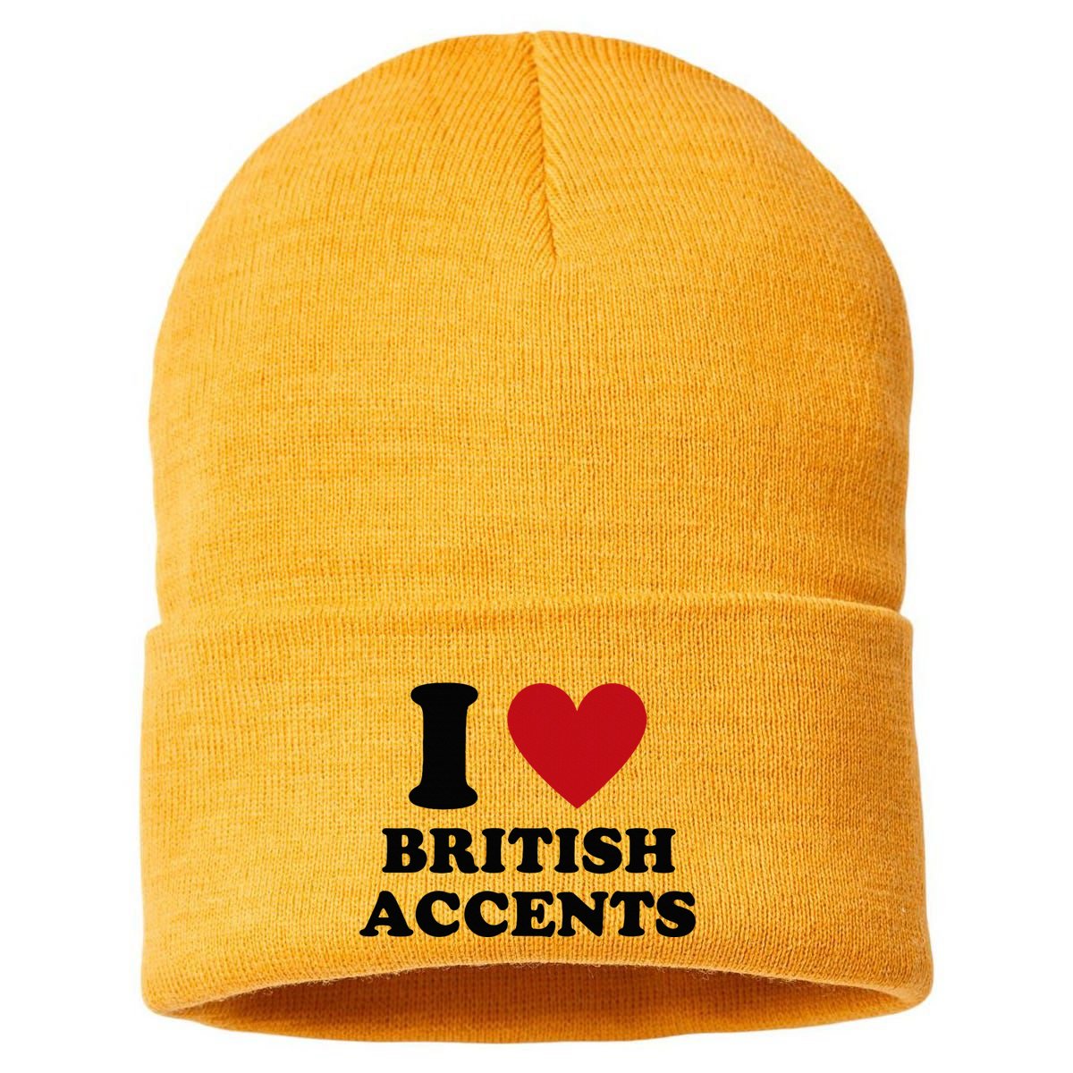 I Love British Accents I Heart British Accents Sustainable Knit Beanie