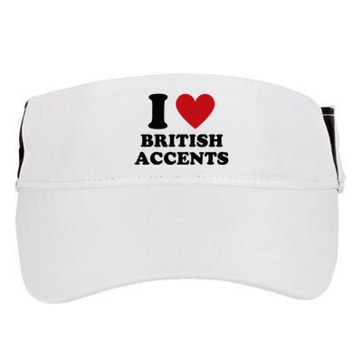 I Love British Accents I Heart British Accents Adult Drive Performance Visor