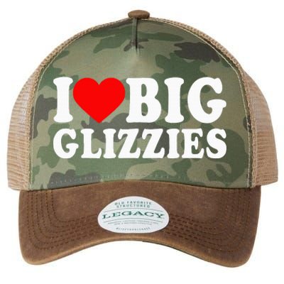 I Love Big Glizzies I Heart Hot Dog Lover Glizzy Gobbler Legacy Tie Dye Trucker Hat