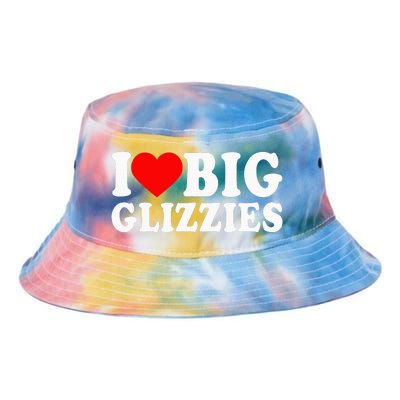 I Love Big Glizzies I Heart Hot Dog Lover Glizzy Gobbler Tie Dye Newport Bucket Hat