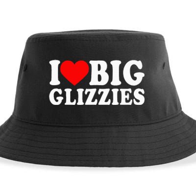 I Love Big Glizzies I Heart Hot Dog Lover Glizzy Gobbler Sustainable Bucket Hat