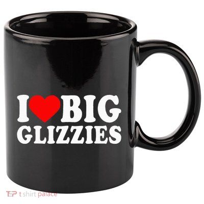 I Love Big Glizzies I Heart Hot Dog Lover Glizzy Gobbler 11oz C Handle Ceramic Mug