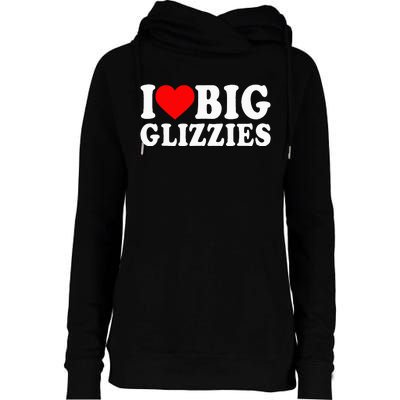 I Love Big Glizzies I Heart Hot Dog Lover Glizzy Gobbler Womens Funnel Neck Pullover Hood