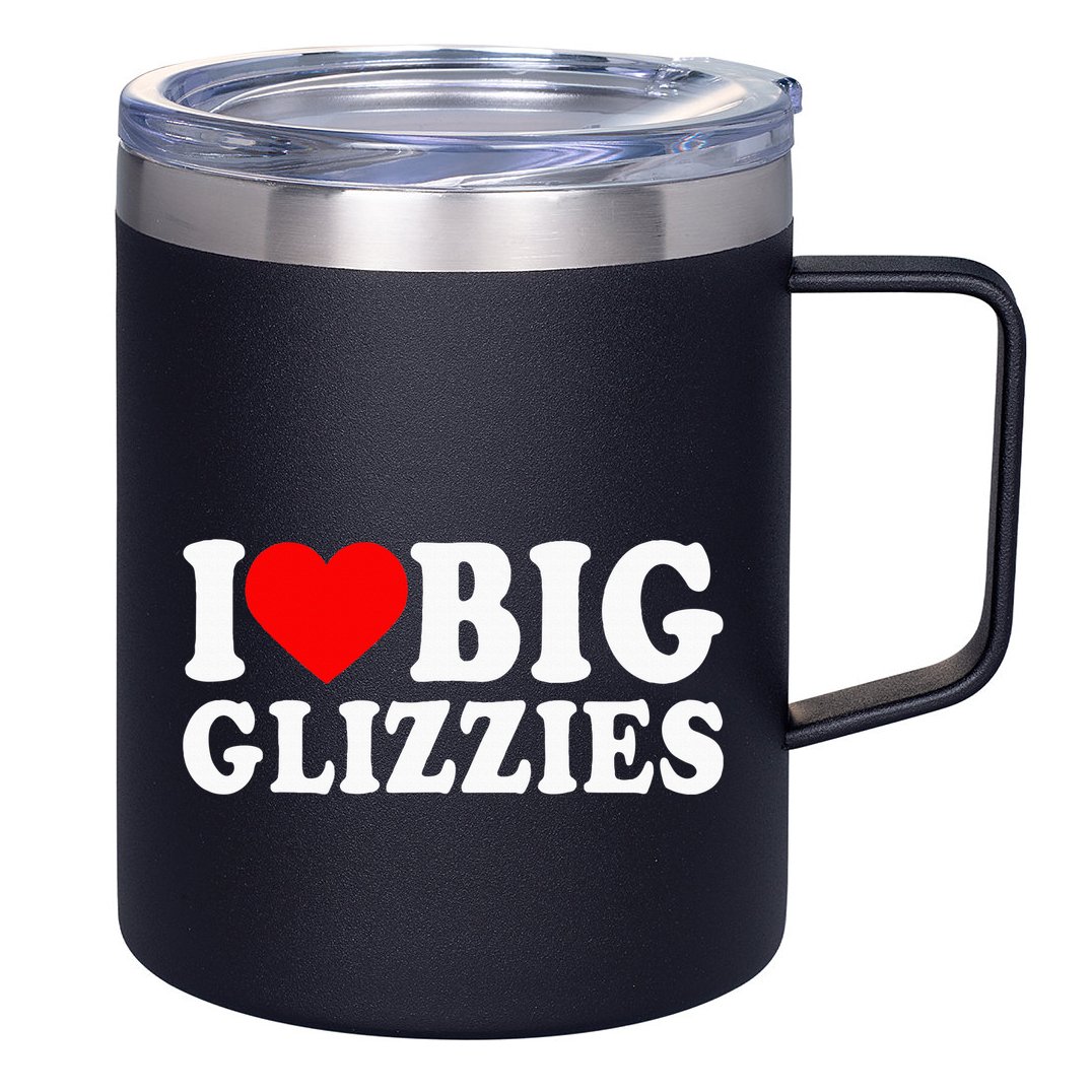I Love Big Glizzies I Heart Hot Dog Lover Glizzy Gobbler 12oz Stainless Steel Coffee Mug