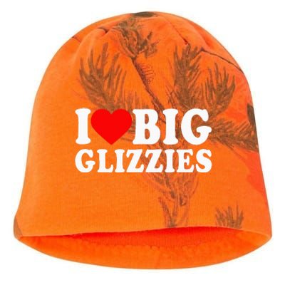 I Love Big Glizzies I Heart Hot Dog Lover Glizzy Gobbler Kati - Camo Knit Beanie