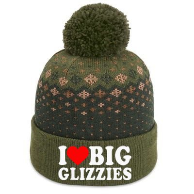 I Love Big Glizzies I Heart Hot Dog Lover Glizzy Gobbler The Baniff Cuffed Pom Beanie