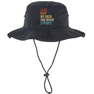 I Like Beer My Akita & Maybe 3 People Dog Owner Legacy Cool Fit Booney Bucket Hat