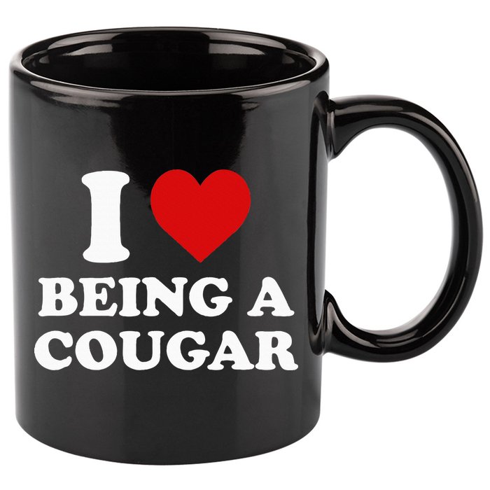 I Love Being A Cougar I Heart Being A Cougar  11oz C Handle Ceramic Mug