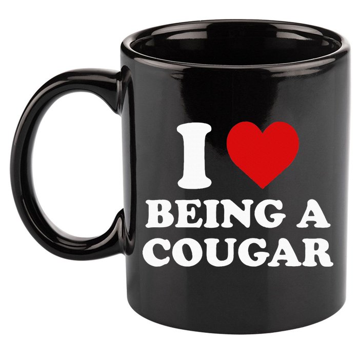 I Love Being A Cougar I Heart Being A Cougar  11oz C Handle Ceramic Mug